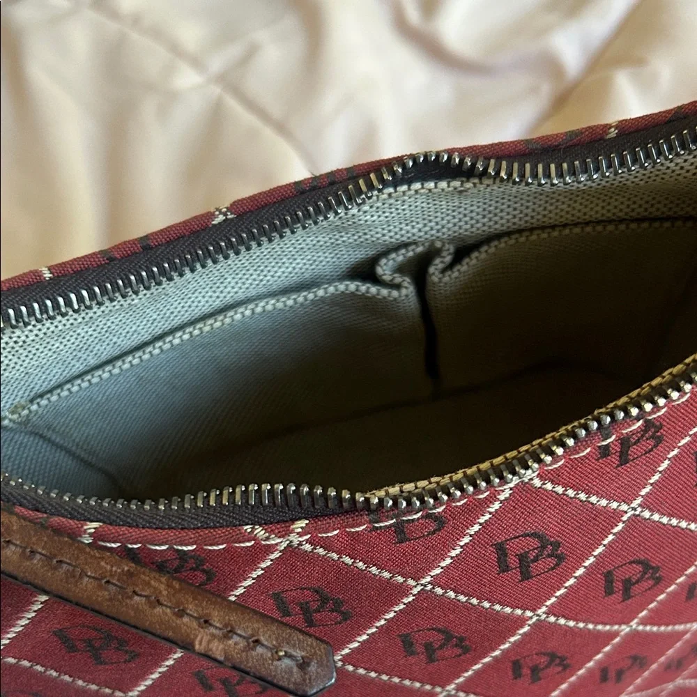 Dooney & Bourke Burgundy Patterned Hobo Bag